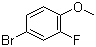 结构式 CAS# 2357-52-0, 4-溴-2-氟苯甲醚; 2-氟-4-溴苯甲醚