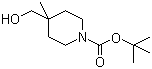 structure of CAS# 236406-21-6, 1-Boc-4-(Hydroxymethyl)-4-methyl-piperidine;tert-Butyl 4-(hydroxymethyl)-4-methylpiperidine-1-carboxylate