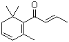 结构式 CAS# 23696-85-7, 大马酮; 突厥酮; 1-(2,6,6-三甲基-1,3-环己二烯-1-基)-2-丁烯-1-酮
