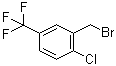 structure of CAS# 237761-77-2, 2-Chloro-5-(trifluoromethyl)benzyl bromide;2-(Bromomethyl)-1-chloro-4-(trifluoromethyl)benzene
