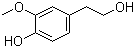 structure of CAS# 2380-78-1, Homovanillyl alcohol;4-Hydroxy-3-methoxyphenethanol; 4-Hydroxy-3-methoxyphenethyl alcohol