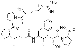 结构式 CAS# 23815-87-4, 1-7-血管舒缓激肽