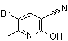 structure of CAS# 23819-87-6, 5-Bromo-2-hydroxy-4,6-dimethylnicotinonitrile;5-Bromo-1,2-dihydro-4,6-dimethyl-2-oxo-3-pyridinecarbonitrile