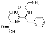 结构式 CAS# 23828-14-0, 甘氨酰-L-苯丙氨酰-L-丝氨酸