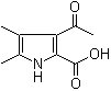 结构式 CAS# 2386-33-6, 3-乙酰基-4,5-二甲基-1H-吡咯-2-羧酸