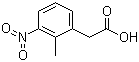 structure of CAS# 23876-15-5, 2-Methyl-3-nitro-benzeneacetic acid;2-Methyl-3-nitrophenyl acetic acid