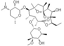 结构式 CAS# 23893-13-2, 脱水红霉素 A
