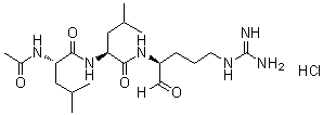 结构式 CAS# 24125-16-4, N2-[N-(N-乙酰基-L-亮氨酰)-L-亮氨酰]-DL-精氨醛单盐酸盐