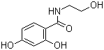 structure of CAS# 24207-41-8, 2,4-Dihydroxy-N-(2-hydroxyethyl)benzamide;2,4-Dihydroxybenzoic ethanolamide