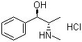 structure of CAS# 24221-86-1, D-Ephedrine hydrochloride;(1S,2R)-(+)-Ephedrine hydrochloride; D-alpha-(1-Methylaminoethyl)benzyl alcohol