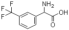 结构式 CAS# 242475-26-9, alpha-氨基-3-(三氟甲基)苯乙酸