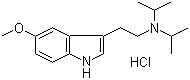 结构式 CAS# 2426-63-3, 5-甲氧基-N,N-二异丙基色胺盐酸盐