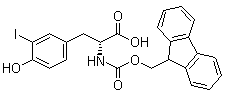 结构式 CAS# 244028-70-4, N-[芴甲氧羰基]-3-碘-D-酪氨酸