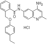 structure of CAS# 244218-51-7, JTC 801;N-(4-Amino-2-methyl-6-quinolinyl)-2-[(4-ethylphenoxy)methyl]benzamide monohydrochloride