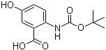结构式 CAS# 244765-00-2, 2-[(叔丁氧羰基)氨基]-5-羟基苯甲酸