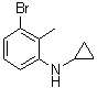 结构式 CAS# 245765-58-6, 3-溴-N-环丙基-2-甲基苯胺