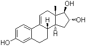 结构式 CAS# 246021-20-5, 9,11-二脱氢雌三醇; 雌甾-1,3,5,9(11)-四烯-3,16a,17b-三醇