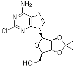 结构式 CAS# 24639-06-3, 2-氯-2',3'-O-异丙亚基腺苷