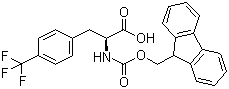 structure of CAS# 247113-86-6, Fmoc-4-(Trifluoromethyl)-L-phenylalanine;Fmoc-Phe(4-CF3)-OH; Fmoc-L-4-Trifluoromethylphe; Fmoc-Phe(4-trifluoromethyl)-OH; Fluorenylmethoxycarbonyl-L-4-trifluoromethylphenylalanine