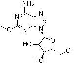 结构式 CAS# 24723-77-1, 2-甲氧基腺苷; 海绵核苷