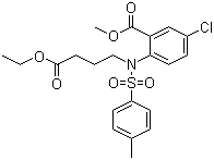 5-Chloro-2-[(4-ethoxy-4-oxobutyl)[(4-methylphenyl)sulfonyl]amino]benzoic acid methyl ester molecular structure (CAS 247237-43-0)