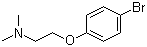 structure of CAS# 2474-07-9, 2-(4-Bromophenoxy)-N,N-dimethylethylamine;2-(N,N-Dimethylamino)ethyl 4-bromophenyl ether