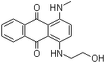 结构式 CAS# 2475-46-9, 分散蓝 3; 1-[(2-羟乙基)氨基]-4-(甲氨基)-9,10-蒽醌