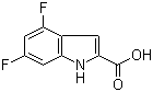 结构式 CAS# 247564-66-5, 4,6-二氟吲哚-2-羧酸