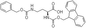 structure of CAS# 252049-08-4, N-Fmoc-N'-Cbz-L-2,4-diaminobutyric acid;Fmoc-L-Dab(Z)-OH
