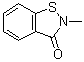 结构式 CAS# 2527-66-4, 2-甲基-1,2-苯并异噻唑-3(2H)-酮