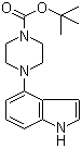 structure of CAS# 252978-89-5, 1-(1-tert-Butoxycarbonyl)-4-(4-indolyl)piperazine;tert-Butyl 4-(1H-indol-4-yl)piperazine-1-carboxylate