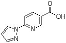 结构式 CAS# 253315-22-9, 6-(1H-吡唑-1-基)烟酸; 6-(1H-吡唑-1-基)吡啶-3-甲酸
