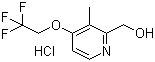 结构式 CAS# 253345-80-1, 2-羟甲基-3-甲基-4-(2,2,2-三氟乙氧基)吡啶盐酸盐