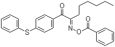 结构式 CAS# 253585-83-0, 1-[4-(苯硫基)苯基]-1,2-辛烷二酮 2-(O-苯甲酰肟)