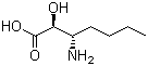 structure of CAS# 254438-54-5, (2S,3S)-3-Amino-2-hydroxyheptanoic acid