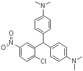 structure of CAS# 256925-03-8, AL 082D06;4,4'-[(2-Chloro-5-nitrophenyl)methylene]bis[N,N-dimethylbenzenamine]
