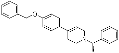 structure of CAS# 257928-43-1, 1,2,3,6-Tetrahydro-1-[(1R)-1-phenylethyl]-4-[4-(phenylmethoxy)phenyl]pyridine