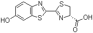 结构式 CAS# 2591-17-5, D-荧光素; (S)-4,5-二氢-2-(6-羟基苯并噻唑-2-基)噻唑-4-甲酸