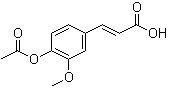 structure of CAS# 2596-47-6, 3-Methoxy-4-acetoxycinnamic acid;4-Hydroxy-3-methoxycinnamic acid acetate; 3-(4-Acetoxy-3-methoxyphenyl)-2-propenoic acid; 3-[4-(Acetyloxy)-3-methoxyphenyl]-2-propenoic acid; 4-Acetoxy-3-methoxycinnamic acid; 4-Acetyloxy-3-methoxycinnamic acid; Acetylferulic acid; Ferulic acid acetate