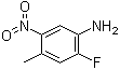 结构式 CAS# 259860-00-9, 2-氟-4-甲基-5-硝基苯胺