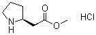 结构式 CAS# 259868-83-2, (2S)-2-吡咯烷乙酸甲酯盐酸盐