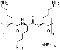 结构式 CAS# 25988-63-0, 多聚-L-赖氨酸氢溴酸盐