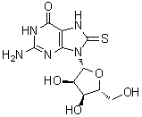 结构式 CAS# 26001-38-7, 8-硫代鸟苷