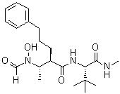 结构式 CAS# 260264-93-5, (alphaR)-N-[(1S)-2,2-二甲基-1-[(甲基氨基)羰基]丙基]-alpha-[(1S)-1-(甲酰基羟基氨基)乙基]苯戊酰胺