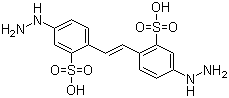 structure of CAS# 26092-49-9, 4,4'-Dihydrazinostilbene-2,2'-disulphonic acid;5-Hydrazinyl-2-[2-(4-hydrazinyl-2-sulfophenyl)ethenyl]benzenesulfonic acid