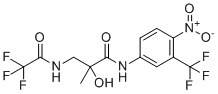structure of CAS# 260980-89-0, Topilutamide;2-hydroxy-2-methyl-N-[4-nitro-3-(trifluoromethyl)phenyl]-3-[(2,2,2-trifluoroacetyl)amino]propanamide