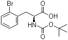 结构式 CAS# 261165-02-0, Boc-L-2-溴苯丙氨酸; N-叔丁氧羰基-L-2-溴苯丙氨酸