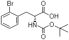 结构式 CAS# 261360-76-3, Boc-D-2-溴苯丙氨酸; N-叔丁氧羰基-D-2-溴苯丙氨酸