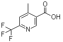structure of CAS# 261635-74-9, 4-Methyl-6-(trifluoromethyl)-3-pyridinecarboxylic acid;4-Methyl-6-trifluoromethylnicotinic acid