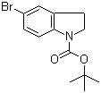 结构式 CAS# 261732-38-1, 5-溴-1-(叔丁氧羰基)-2,3-二氢-1H-吲哚